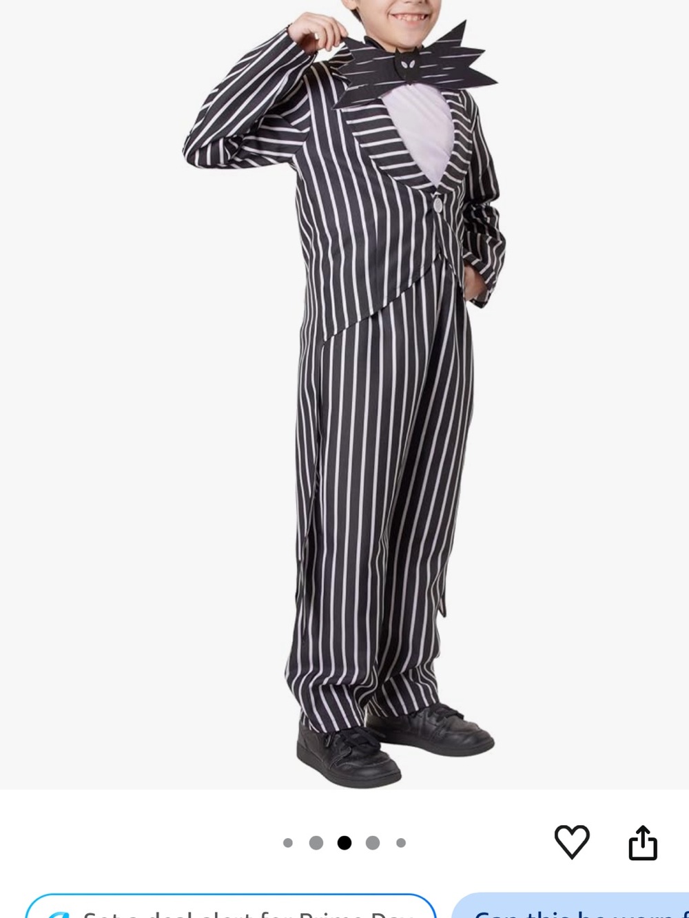 NWT Jack Skellington inspired three piece costume. Kids 10–12 years. - Picture 5 of 9